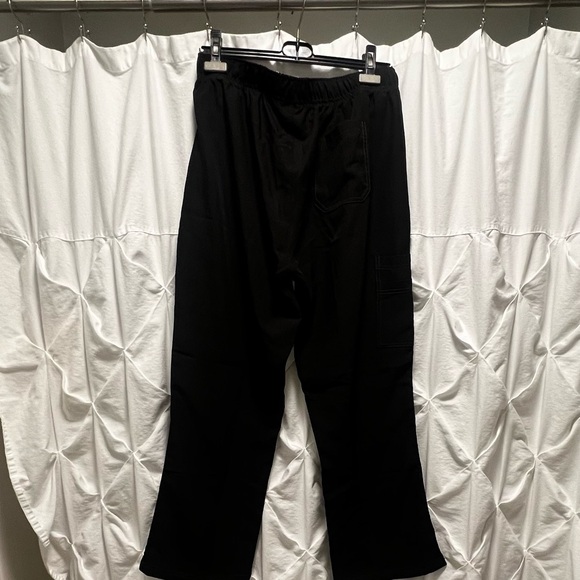 4-Stretch by WonderWink Women's 5214 Sporty Cargo Scrub Pant Black XL TWO PAIR - Picture 4 of 8